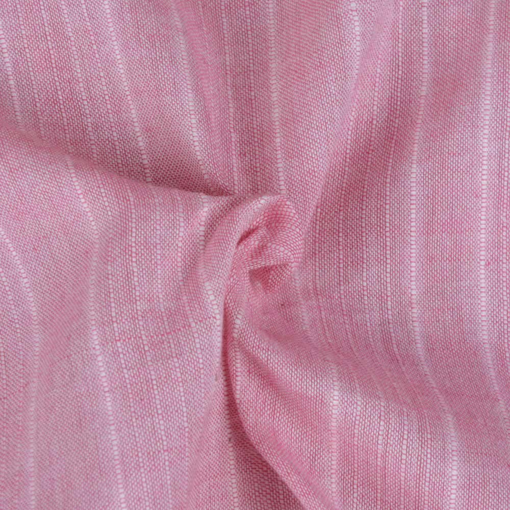 Stripe Pink Pure Cotton 80 GSM Handwoven Fabric