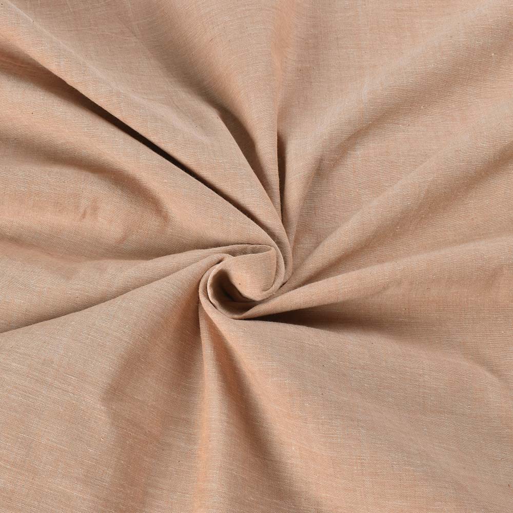 Chambray Brown Khadi Cotton 75 GSM Handwoven Fabric H45