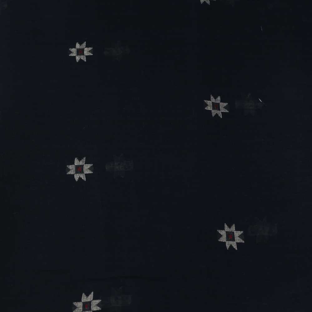 GEOMETRIC MIDNIGHT BLUE JAMDANI PURE COTTON 55 GSM FABRIC 88