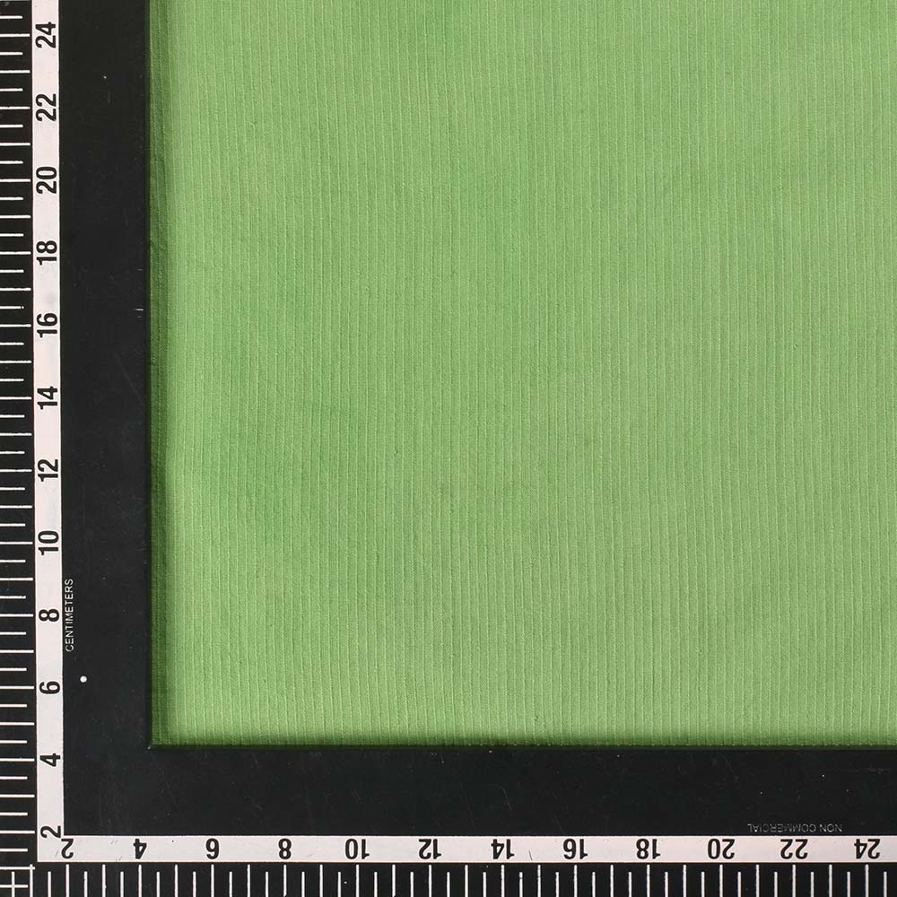 STRIPE GREEN PURE COTTON 77 GSM HANDWOVEN FABRIC 54