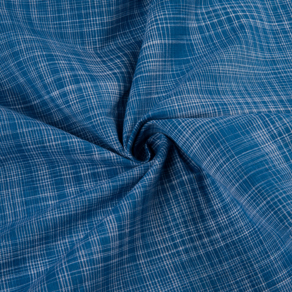 Blue Yarn Tie-Dye 94 GSM Pure Cotton Fabric