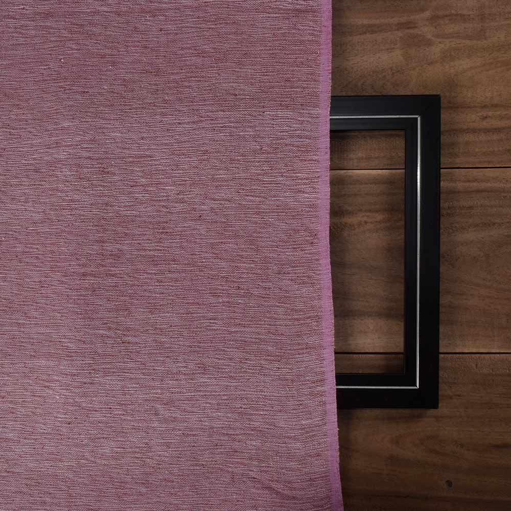 CHAMBRAY PEACH KHADI COTTON 158 GSM HANDWOVEN FABRIC