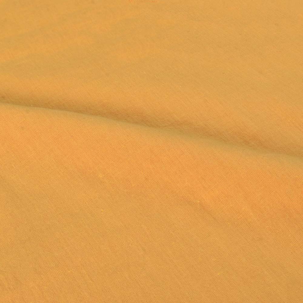 PLAIN YELLOW KHADI COTTON 65 GSM HANDWOVEN FABRIC