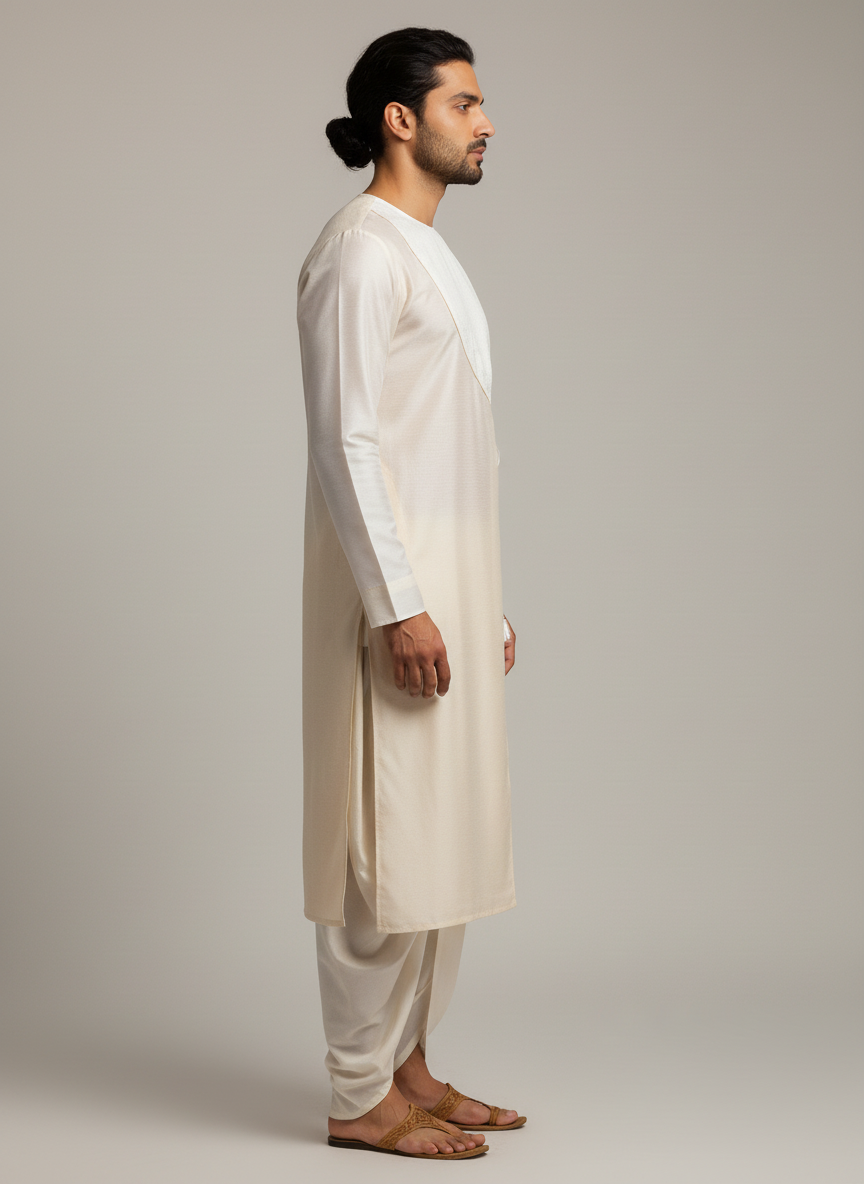 Traditional Men's Angrakha Kurta