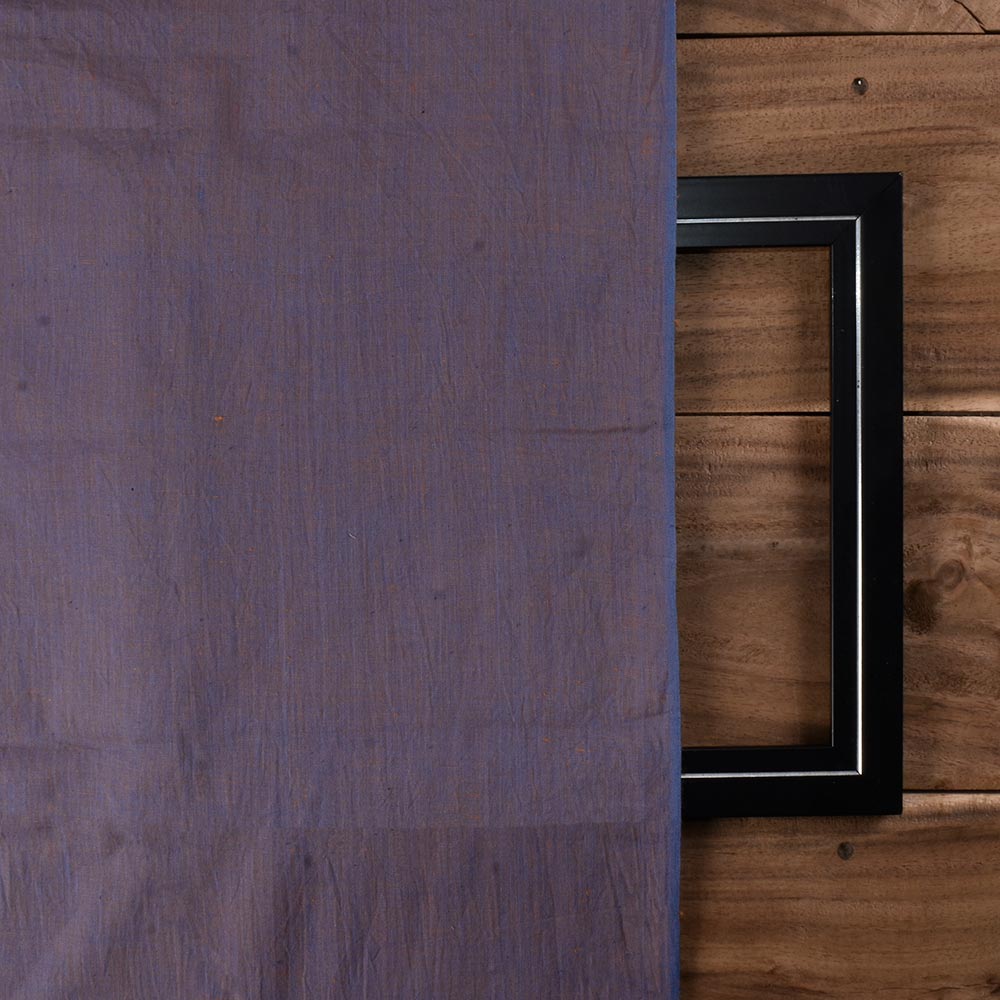 CROSS COLOUR PURPLE PURE COTTON 95 GSM HANDWOVEN FABRIC