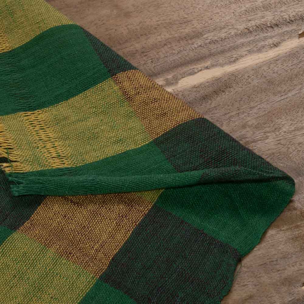 Check Multicolor Pure Khadi Handwoven Fabric