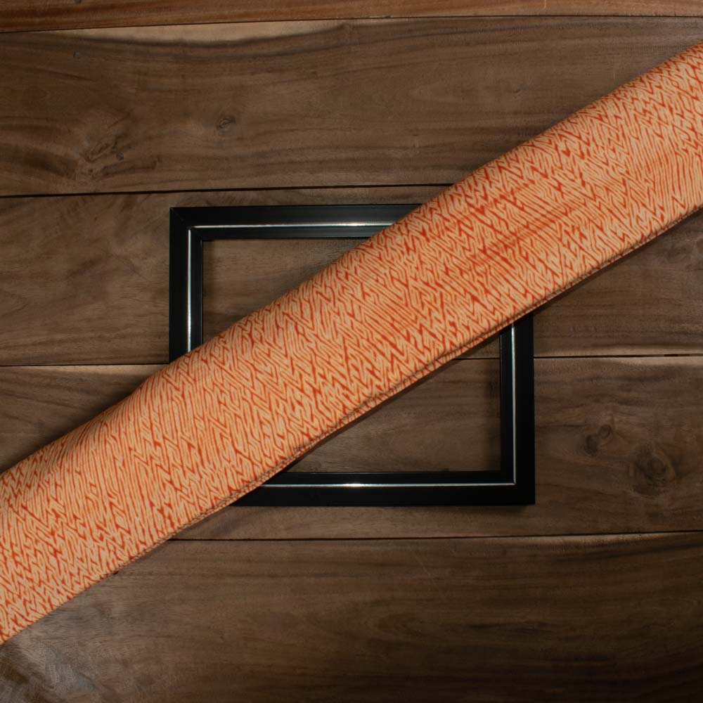 Abstract Orange Shibori 90 GSM Pure Cotton Fabric 86