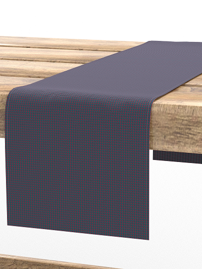 Customisable Houndstooth Check Pure Khadi Table Runner