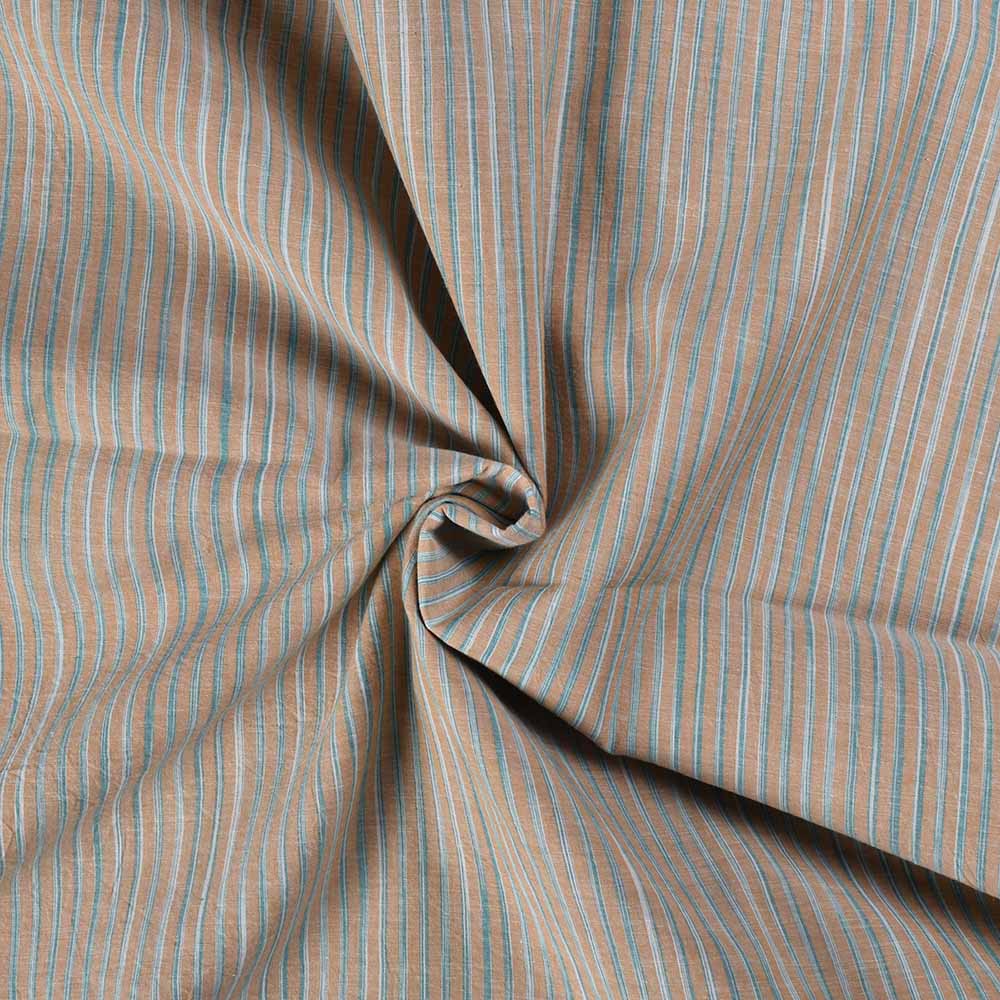 Stripe Yellow Green Yarn Tie Dye Pure Cotton 65 GSM Handwoven Fabric