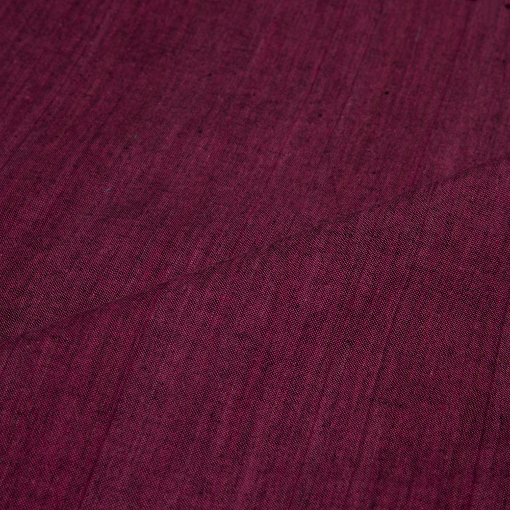 CROSS COLOUR RED PURE COTTON 92 GSM HANDWOVEN FABRIC