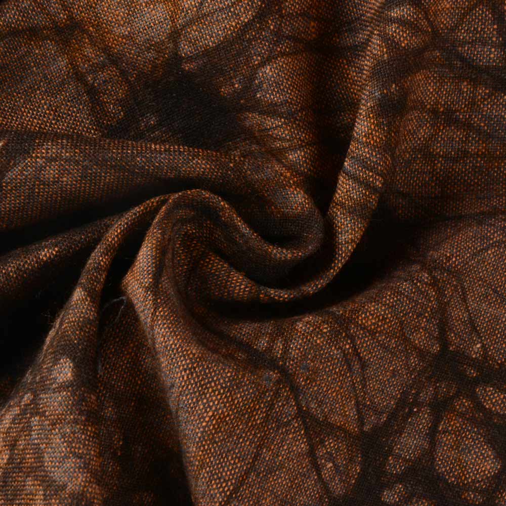 Abstract Brown Batik Cotton 95 GSM Fabric - Hand Printed 14