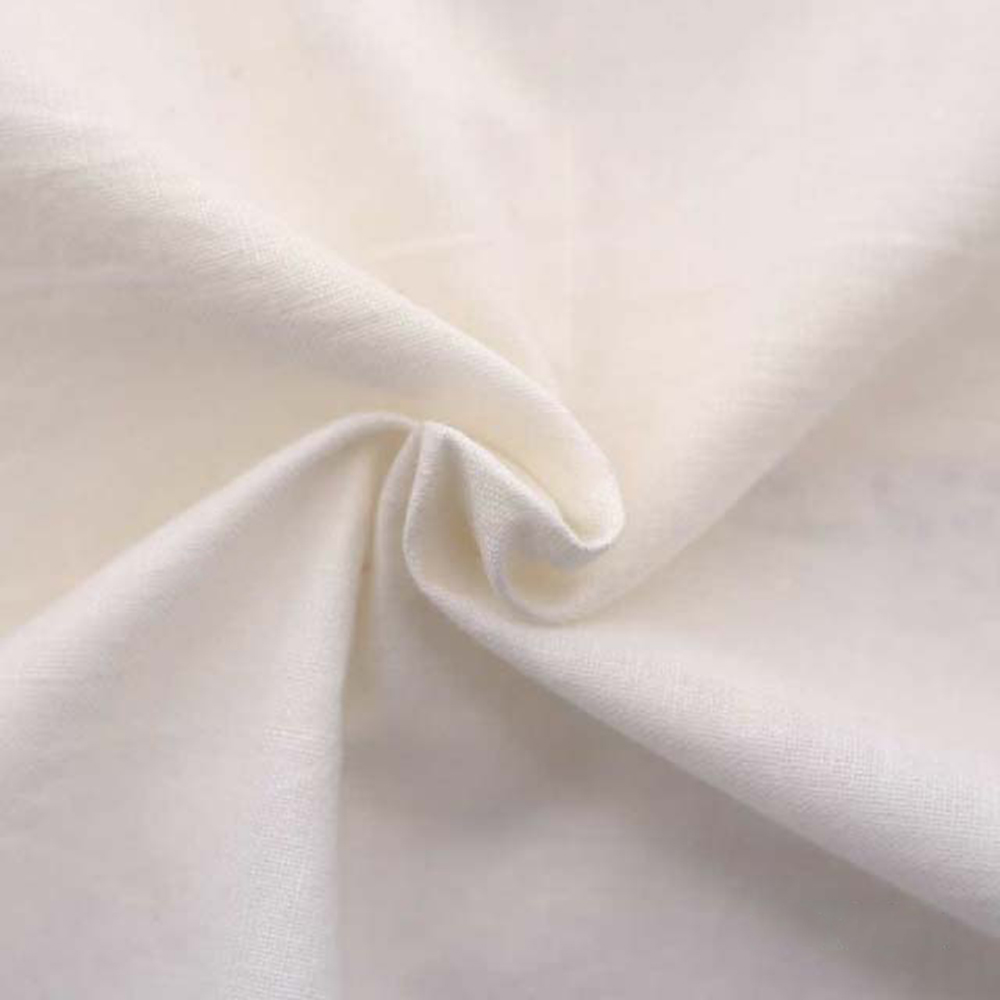 Plain Muslin White Natural Organic Khadi Cotton 86 GSM Fabric 01