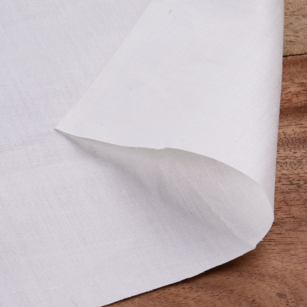 WHITE Calico KHADI COTTON 106 GSM FABRIC - BLEACHED, DYEABLE & 36
