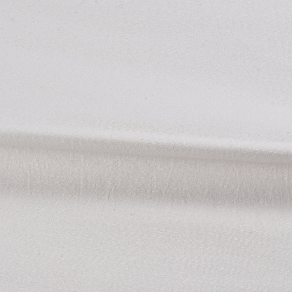 WHITE Mulmul PURE COTTON 126 GSM HANDWOVEN FABRIC - BLEACHED, DYEABLE