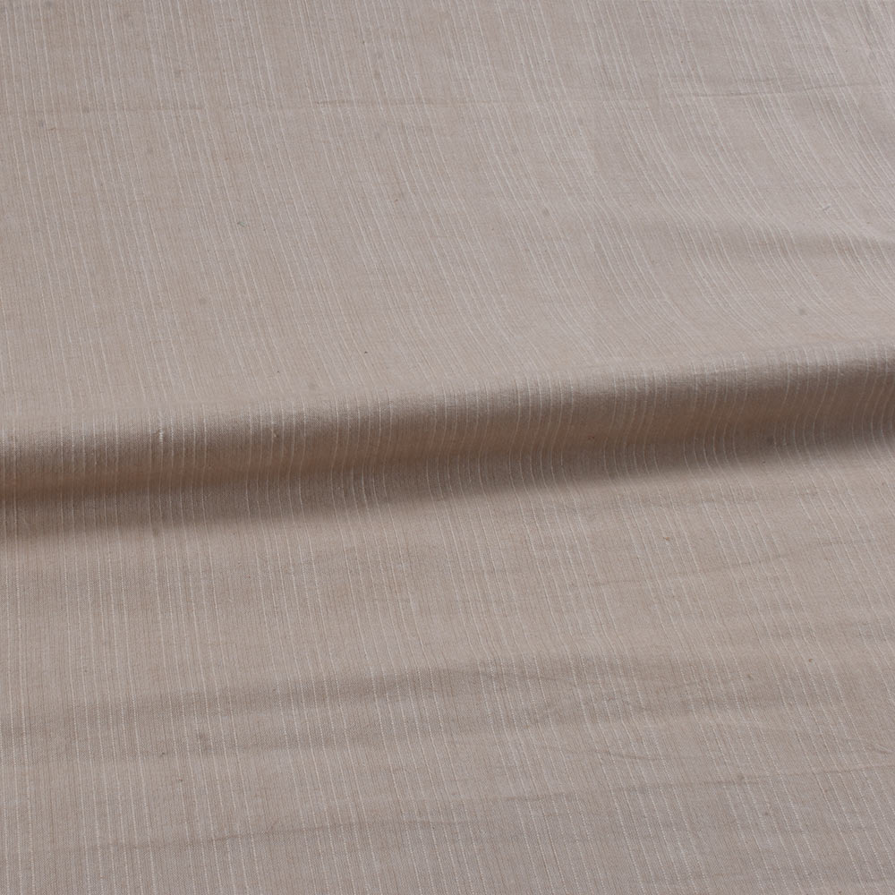 STRIPE CREAM PURE COTTON 80 GSM HANDWOVEN FABRIC W28