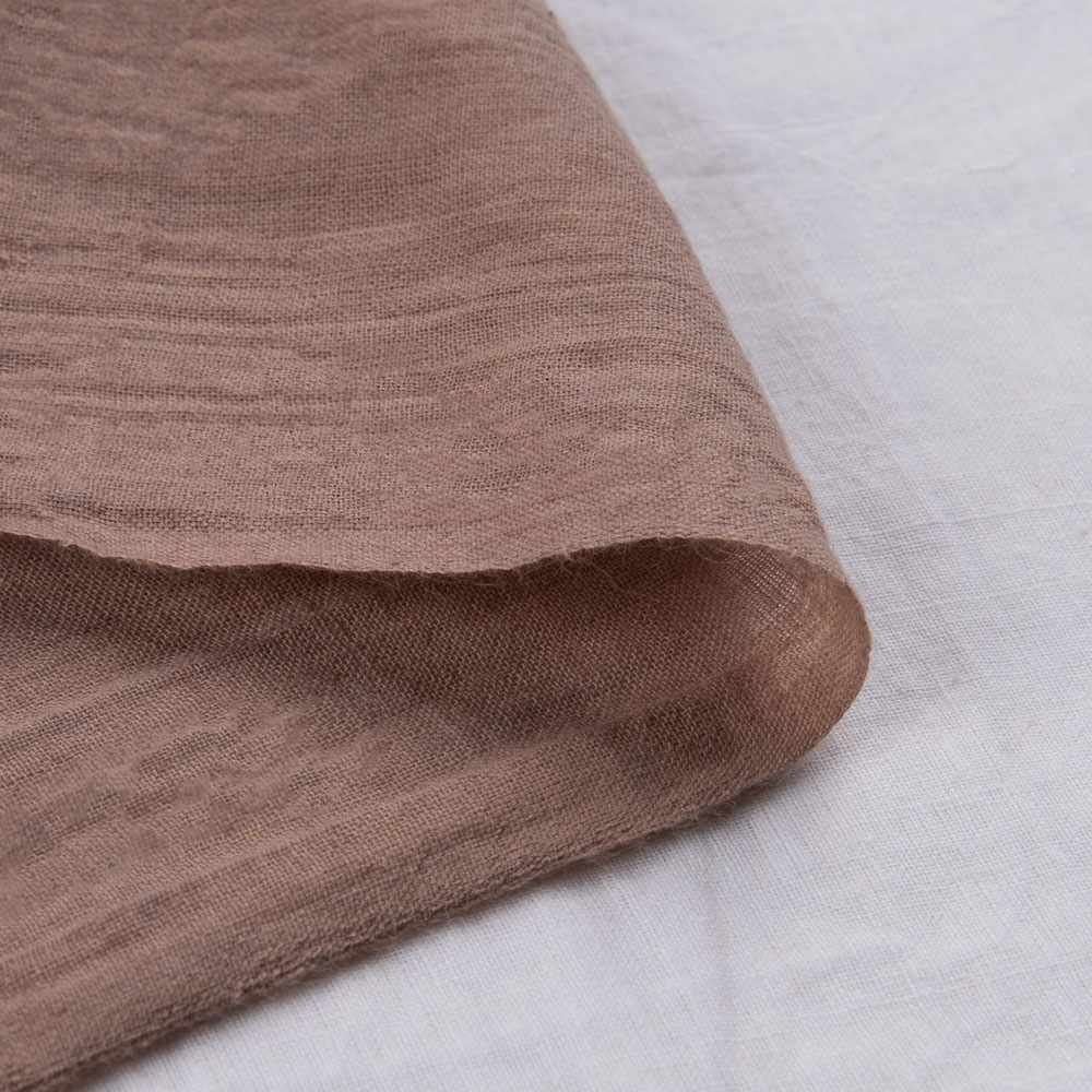 Cross Color Brown Pure Cotton 70 GSM Handwoven Fabric