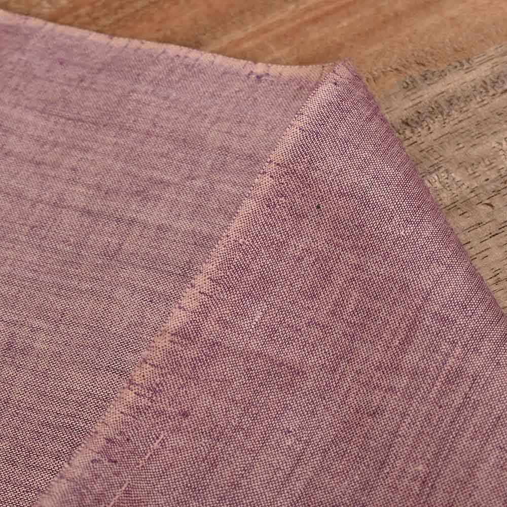 Cross Colour Brown Pure Cotton 92 GSM Handwoven Fabric Ak14