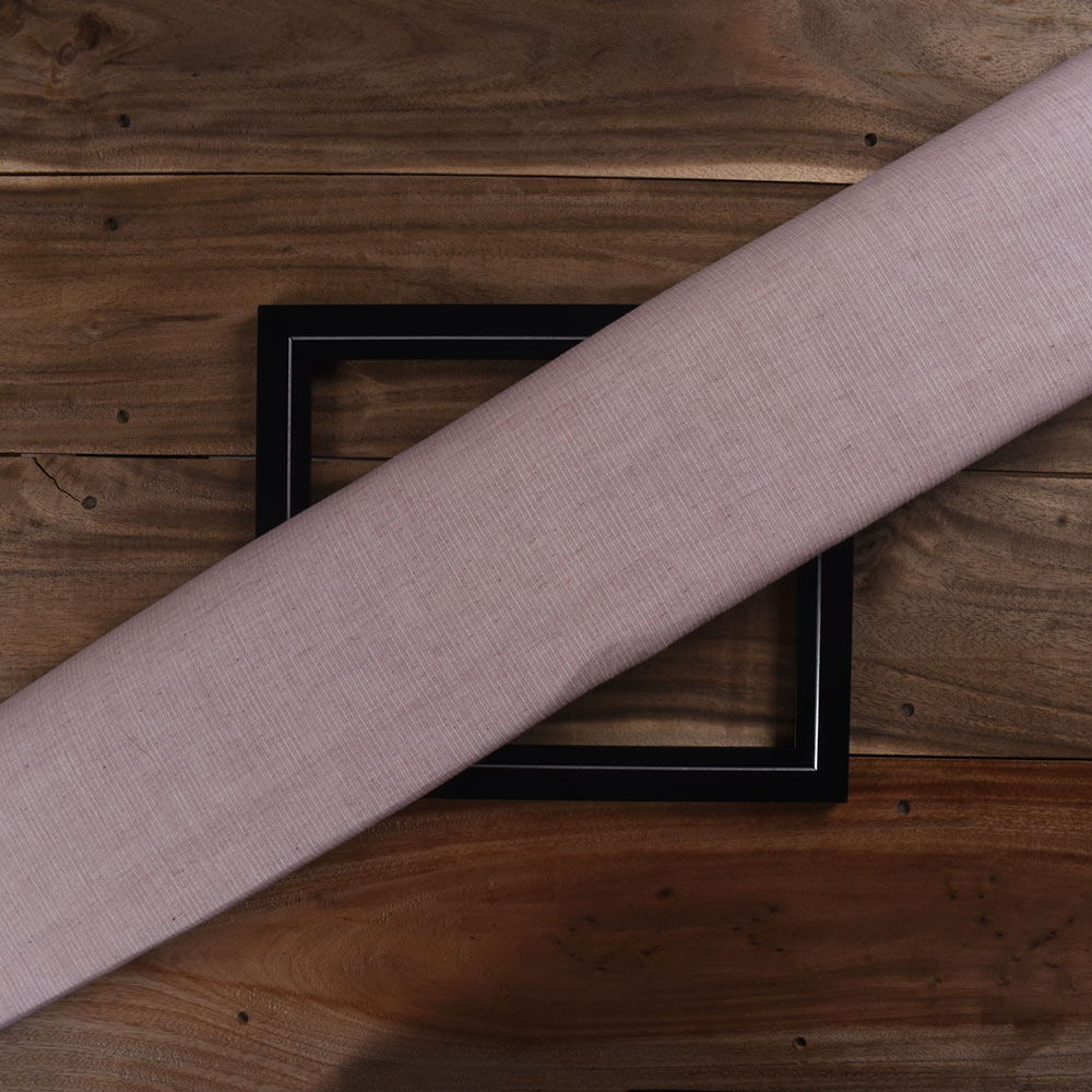 Stripe Light Pink Pure Cotton 90 GSM Handwoven Fabric