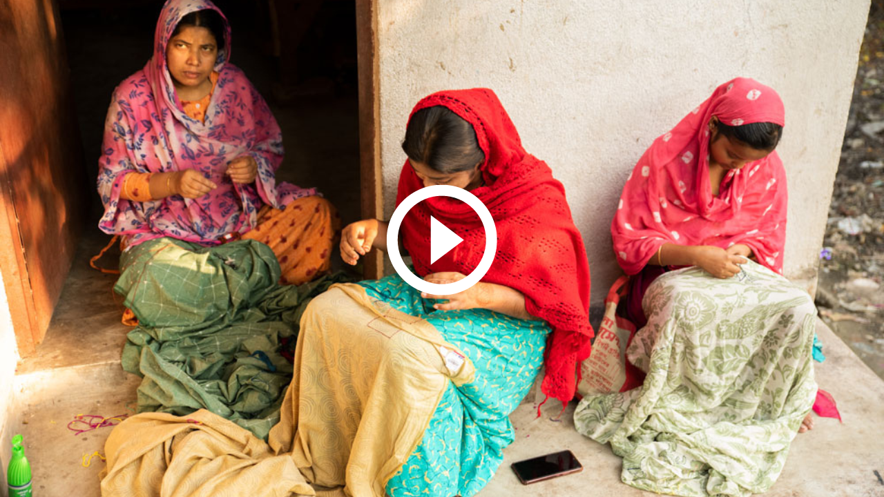 Kantha Embroidery Process
