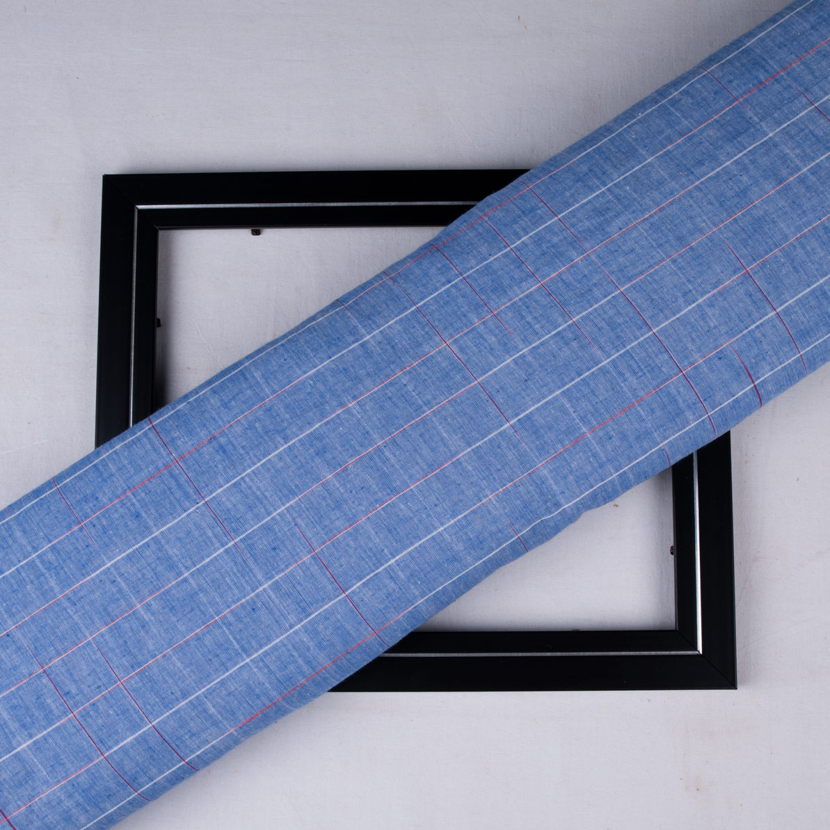 Pure cotton fabric with tie-dye in a check pattern