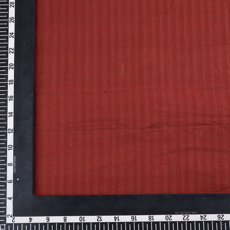 STRIPE RED PURE COTTON 88 GSM HANDWOVEN FABRIC