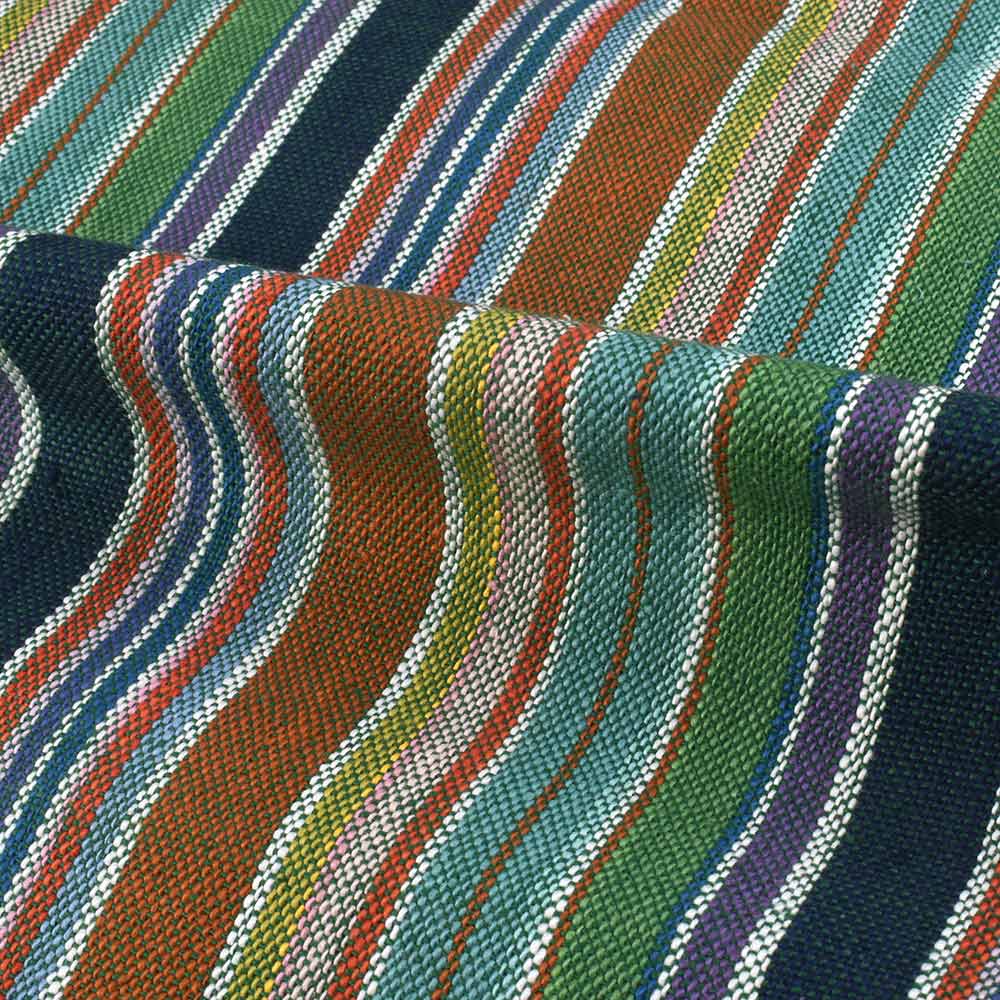 STRIPE MULTICOLOR PURE KHADI 250 GSM HANDWOVEN FABRIC
