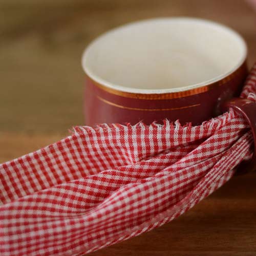 Gingham checked fabric