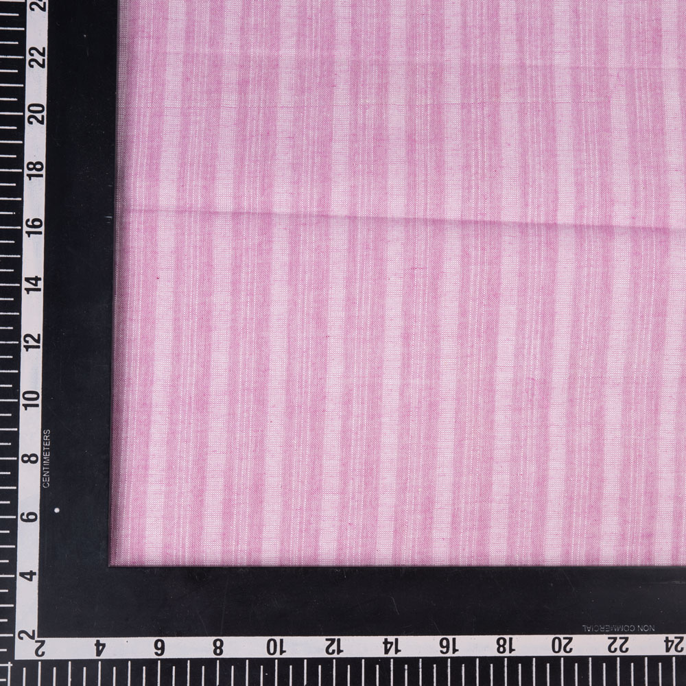 STRIPE LILAC PURE COTTON 85 GSM HANDWOVEN FABRIC WB8