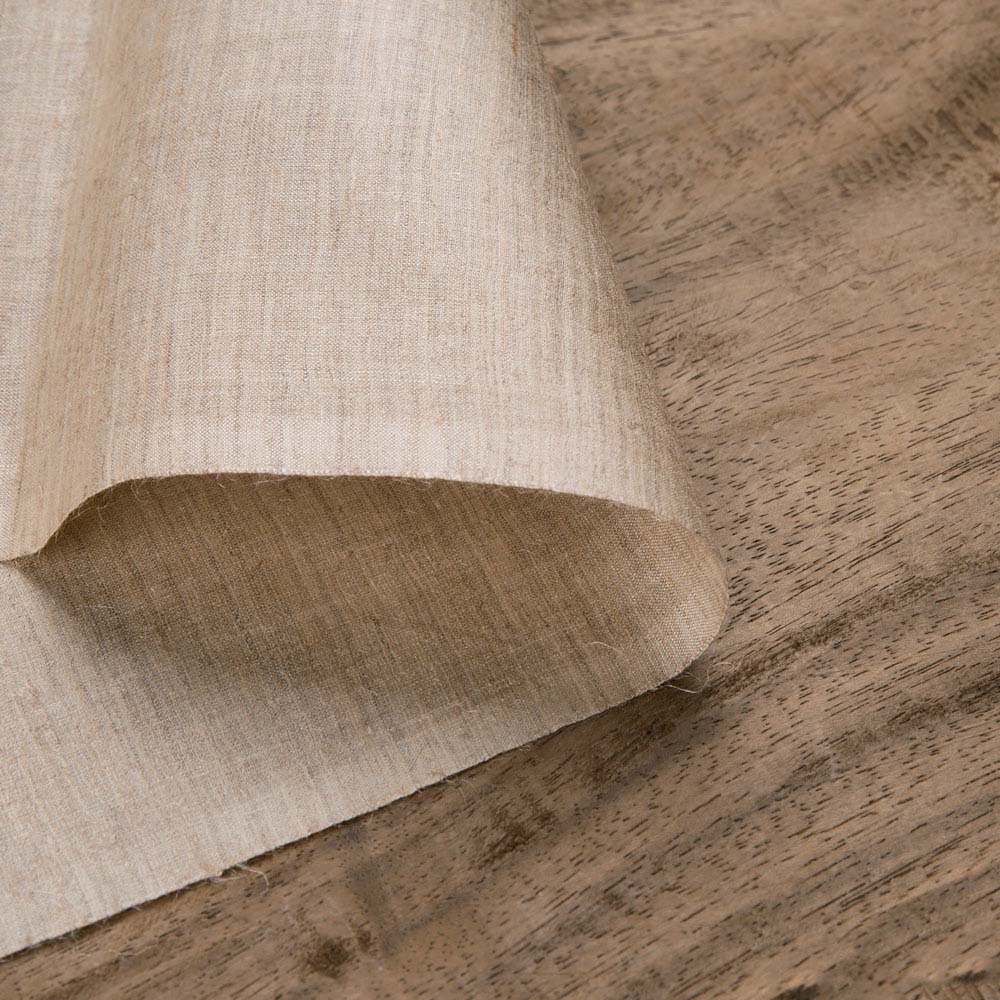 PLAIN NATURAL PURE TUSSAR SILK 78 GSM HANDWOVEN FABRIC