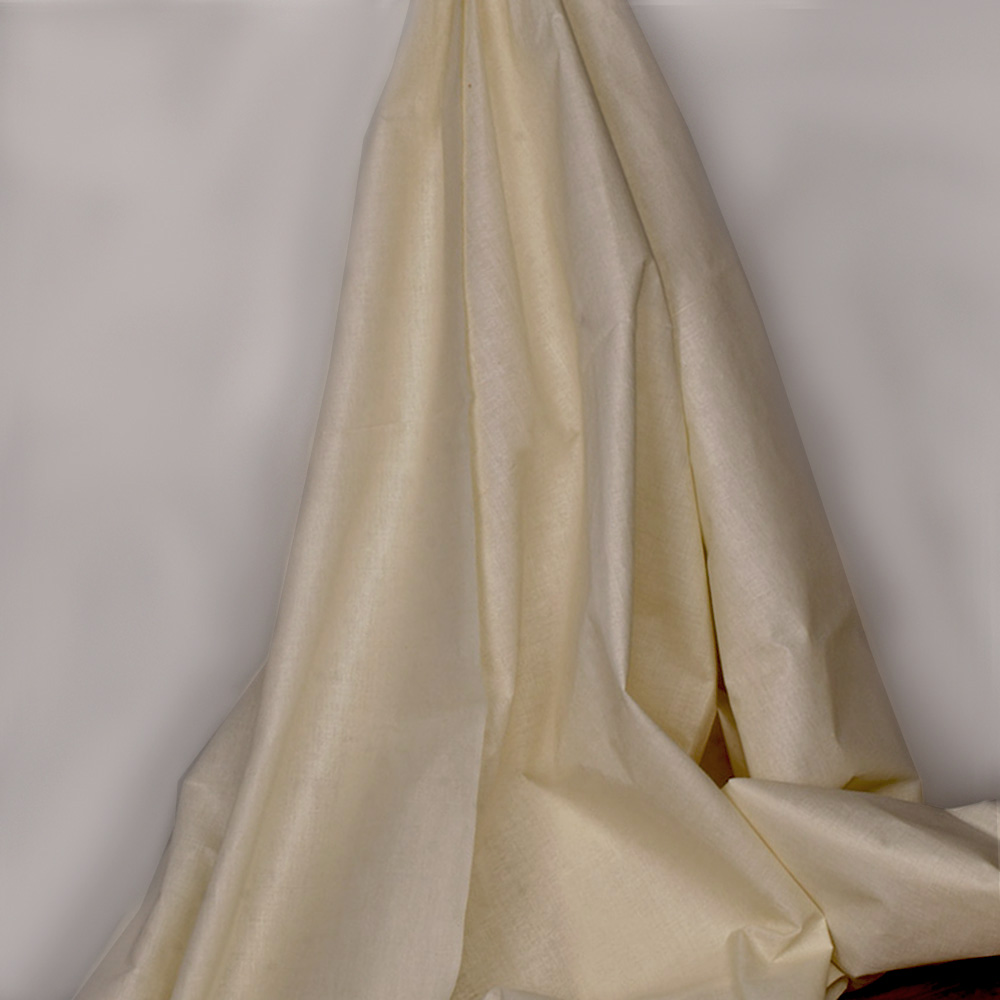 Plain Natural Pure Matka Silk 119 GSM Handwoven Fabric