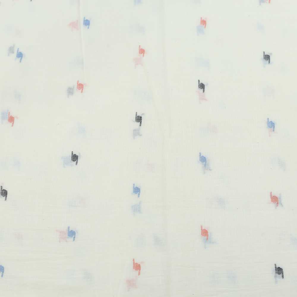 GEOMETRIC CREAMJAMDANI PURE COTTON 55 GSM FABRIC 98