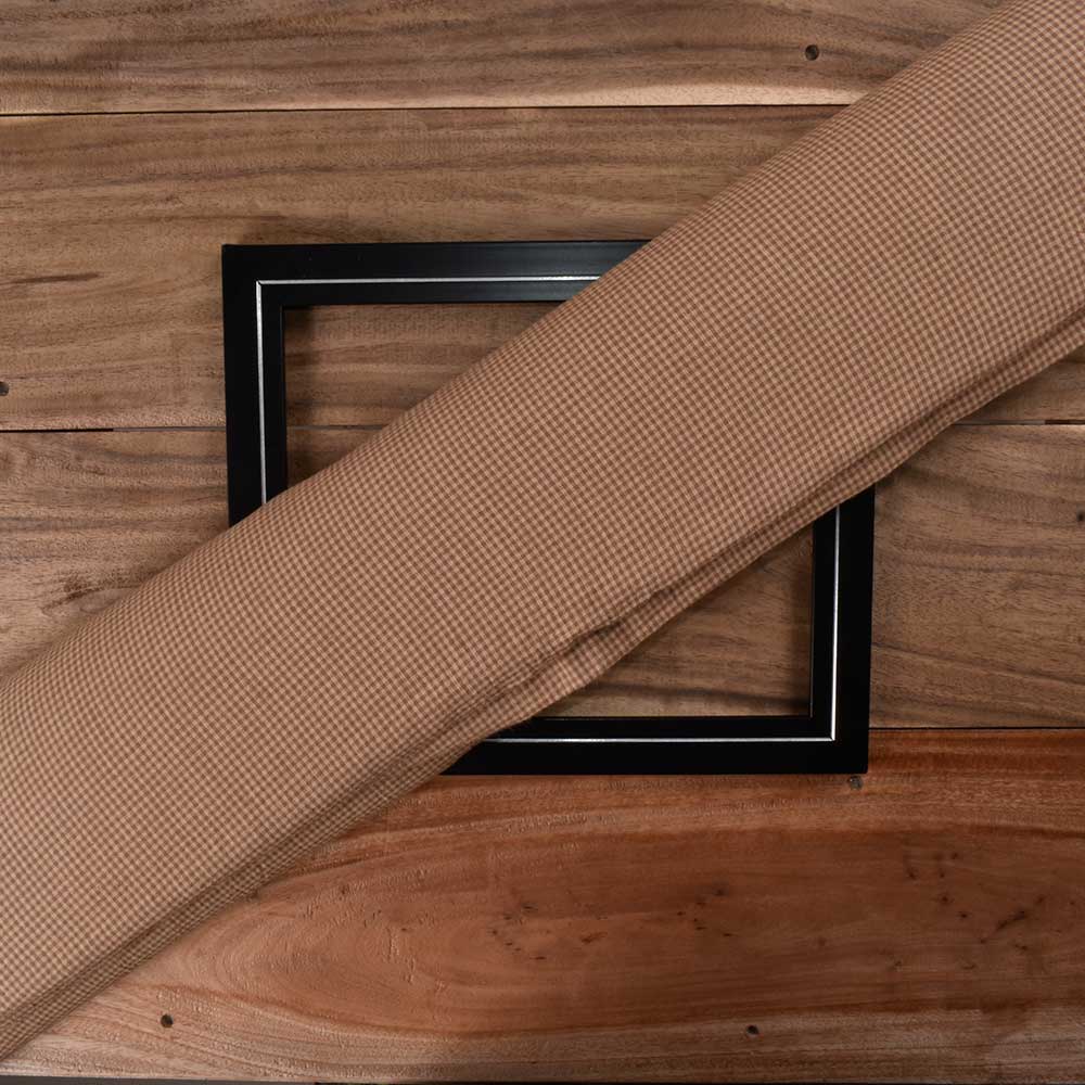 Check Brown Pure Cotton 100 GSM Handwoven Fabric 340