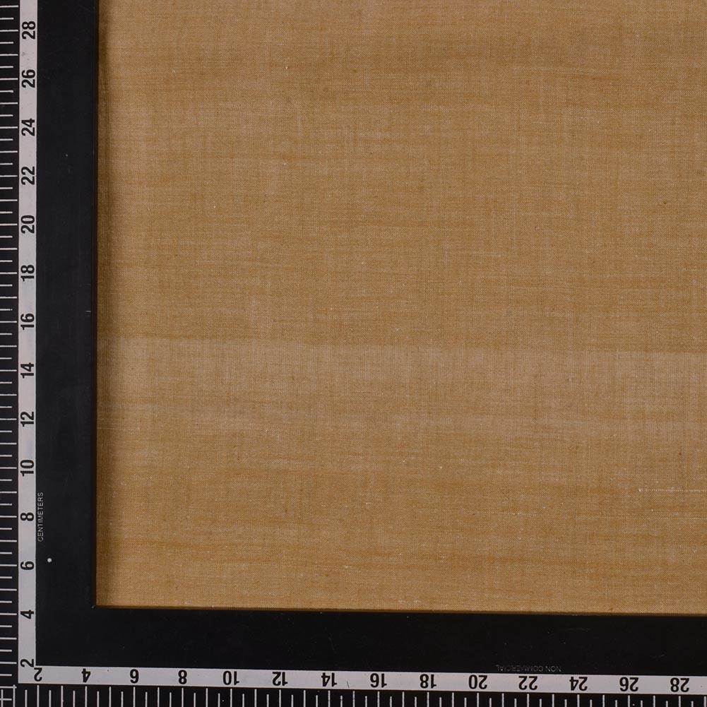 CHAMBRAY MUSTARD KHADI COTTON 92 GSM HANDWOVEN FABRIC