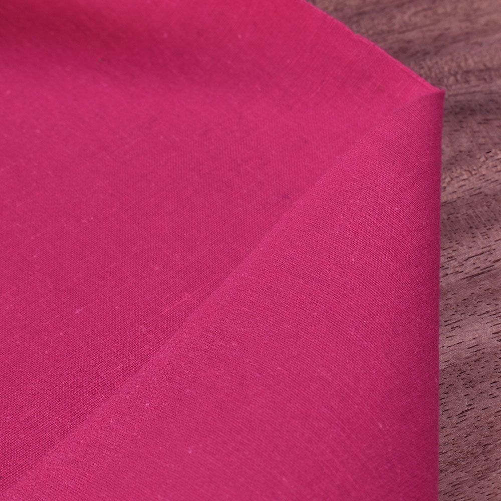Plain Pink Khadi Cotton 105 GSM Handwoven Fabric