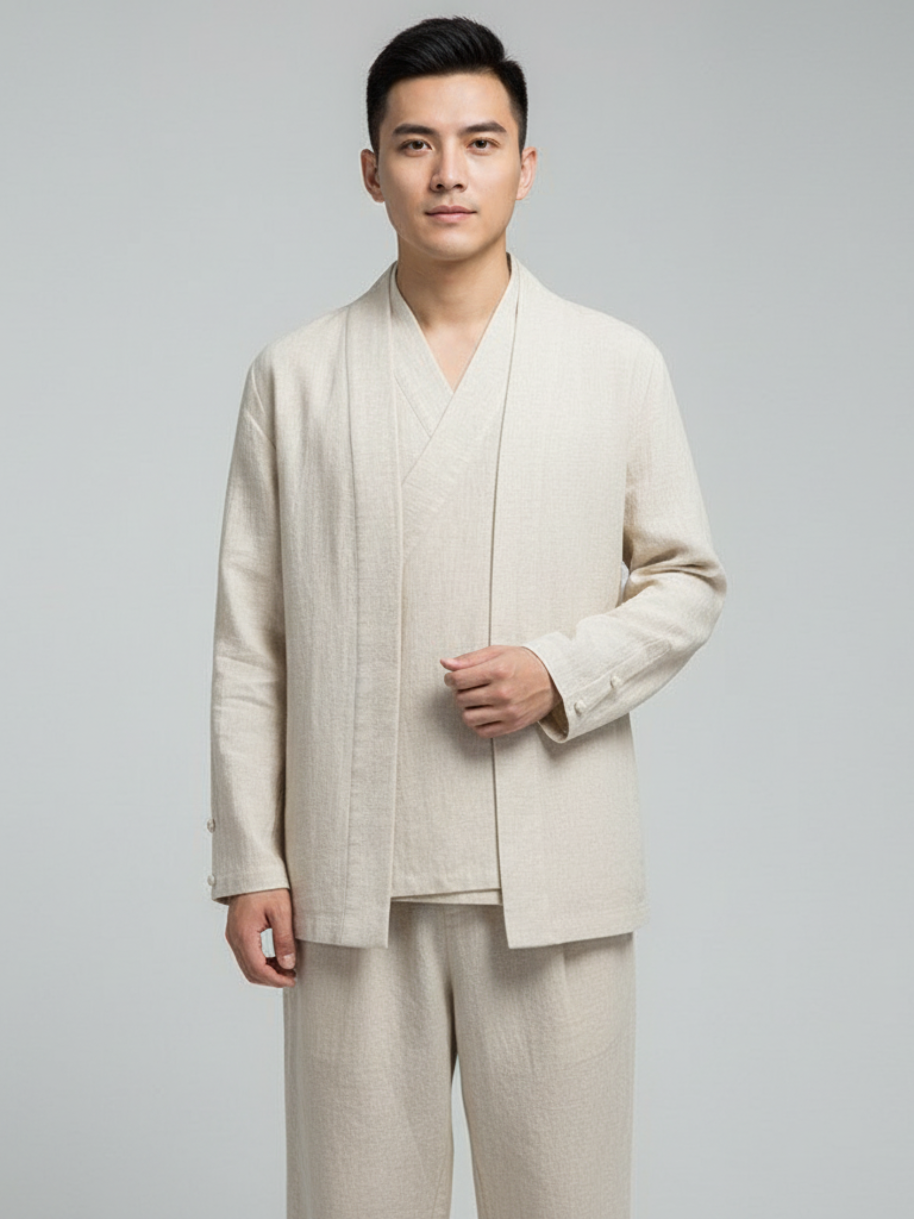 Layered Men's Angrakha Short Kurta
