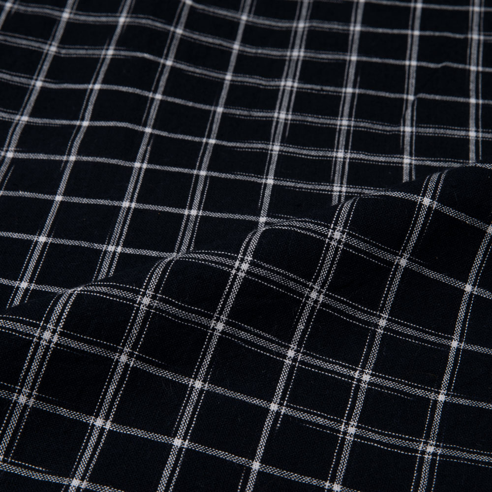 Pure cotton fabric with tie-dye in a check pattern