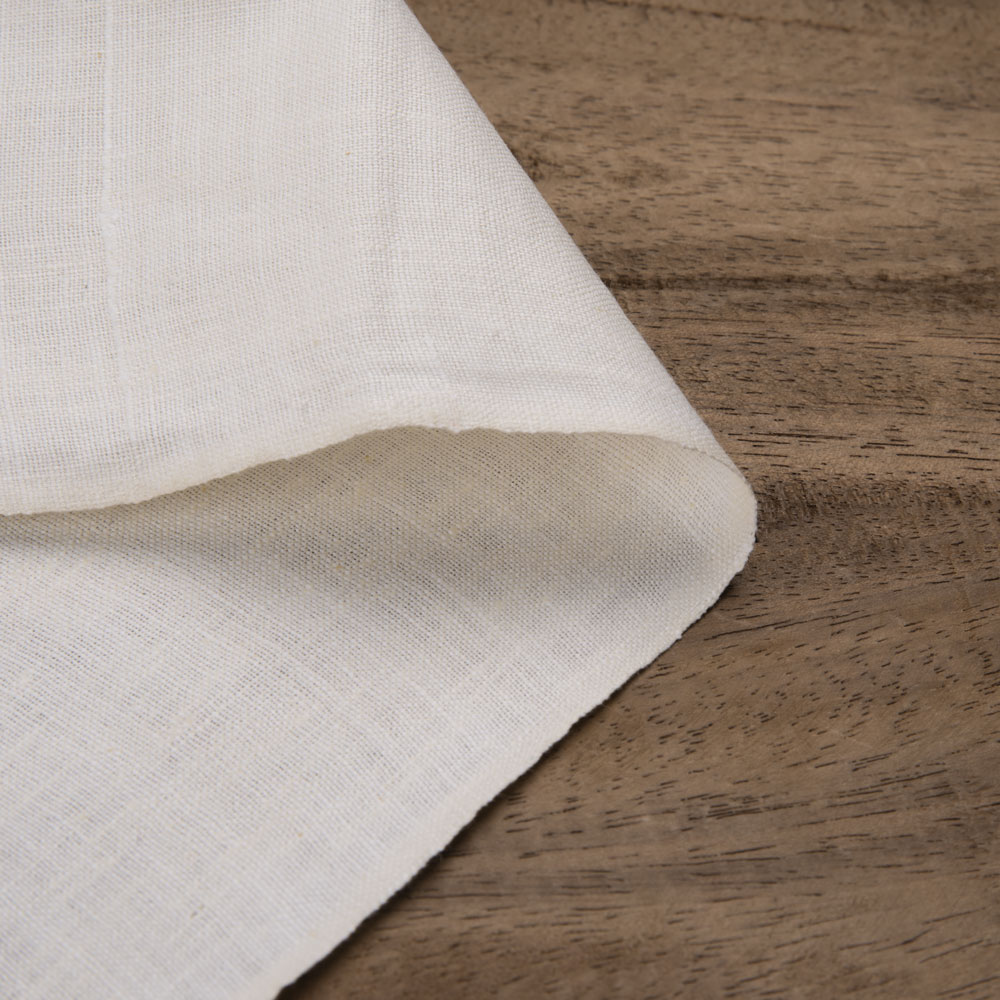 Plain Natural Matka Silk & Khadi Blend 130 GSM Handwoven Fabric