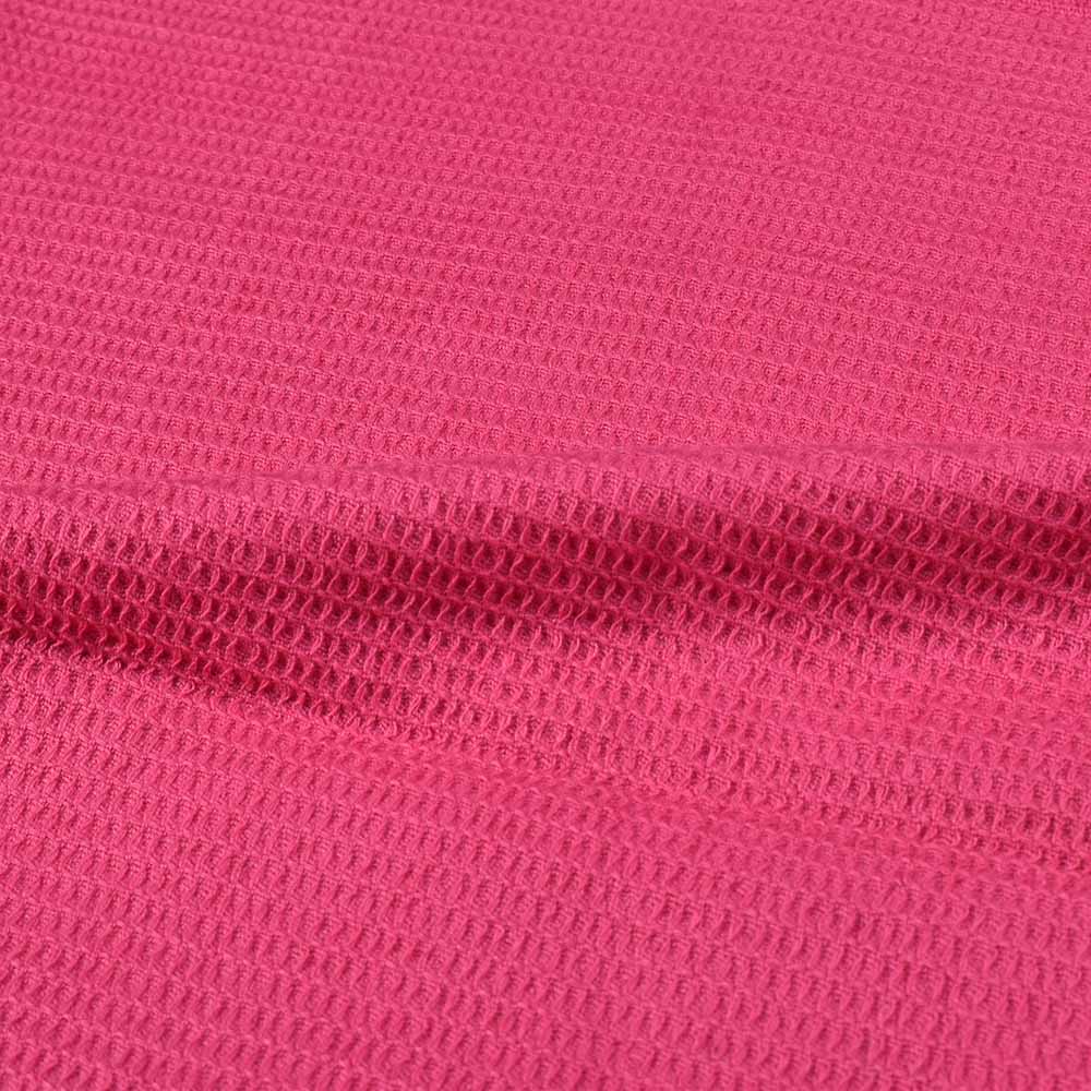PINK HONEYCOMB WEAVE PURE COTTON 122 GSM HANDWOVEN FABRIC 54