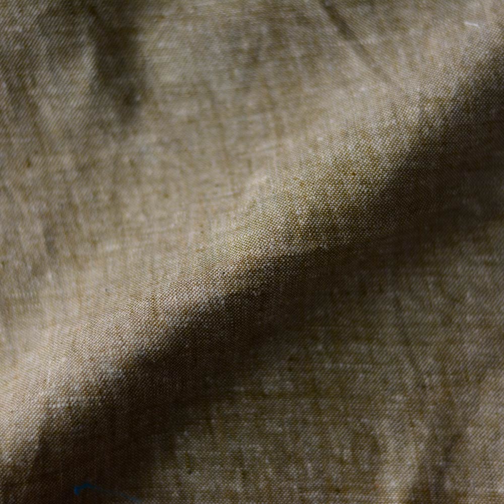 CHAMBRAY BROWN KHADI COTTON 105 GSM HANDWOVEN FABRIC