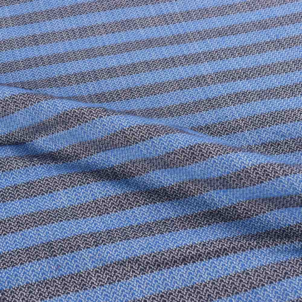 Herringbone Royal blue 100 gsm pure cotton handwoven fabric