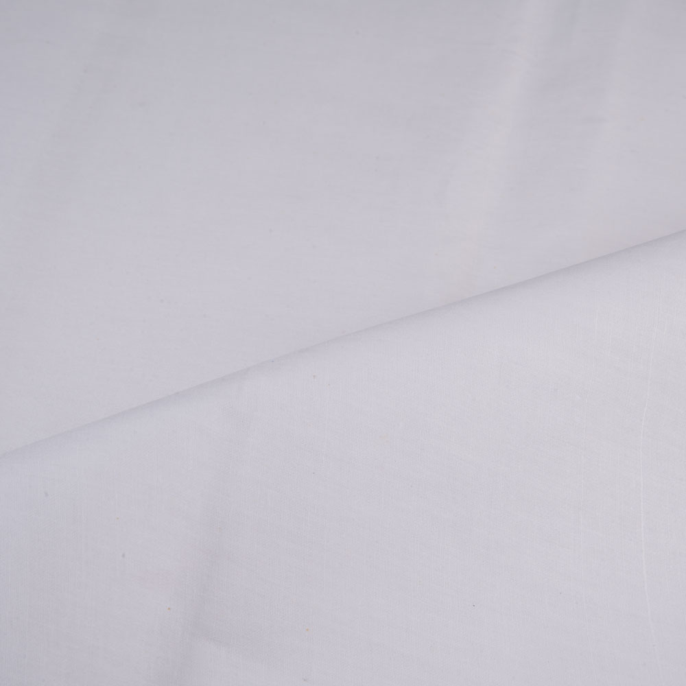 WHITE Mulmul KHADI COTTON 92 GSM FABRIC - BLEACHED, DYEABLE & 36 10