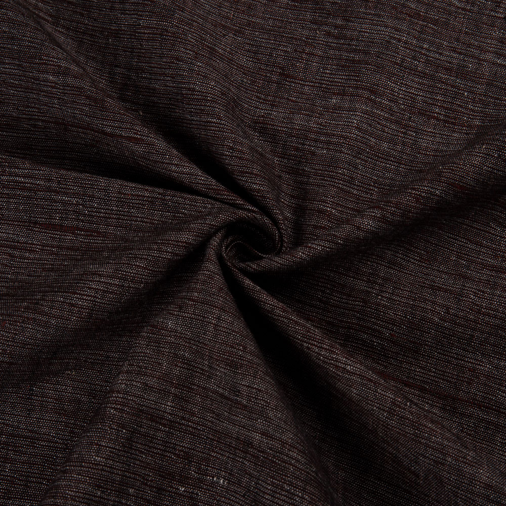 Chambray Black Khadi Cotton 158 GSM Handwoven Fabric