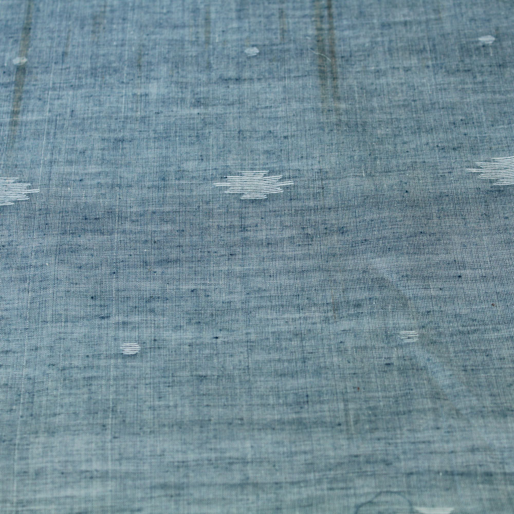 Geometric Grey Jamdani Pure Cotton 55 GSM Fabric 33