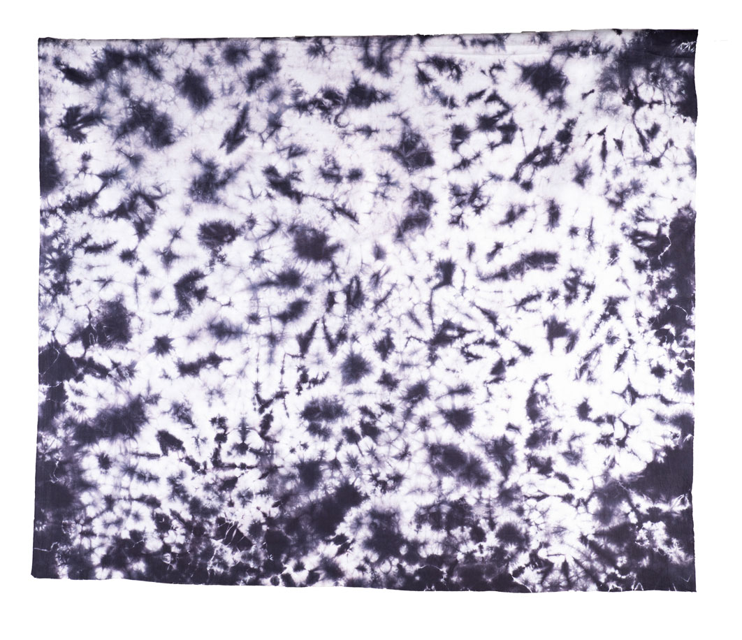 Abstract Black White Tie Dye Khadi Cotton 120 GSM Handwoven Fabric