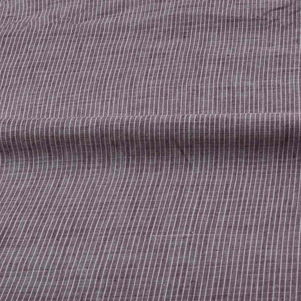 STRIPE MAUVE PURE COTTON 65 GSM HANDWOVEN FABRIC