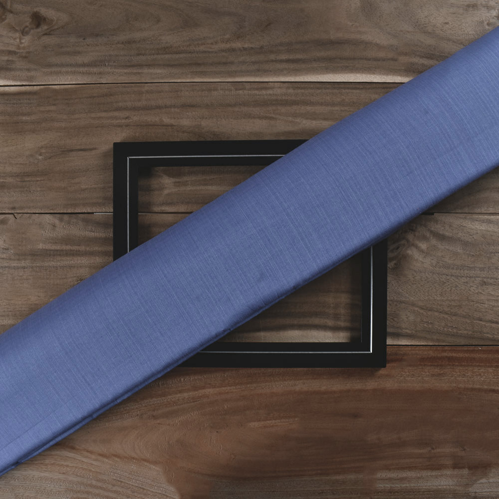 Stripe Blue Pure Cotton 74 GSM Handwoven Fabric P10
