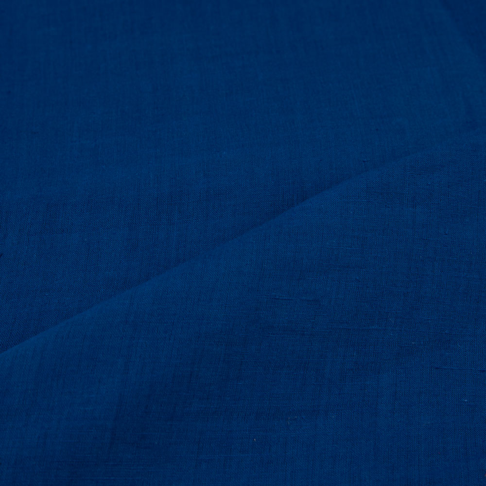 PLAIN NAVY KHADI COTTON 58 GSM HANDWOVEN FABRIC