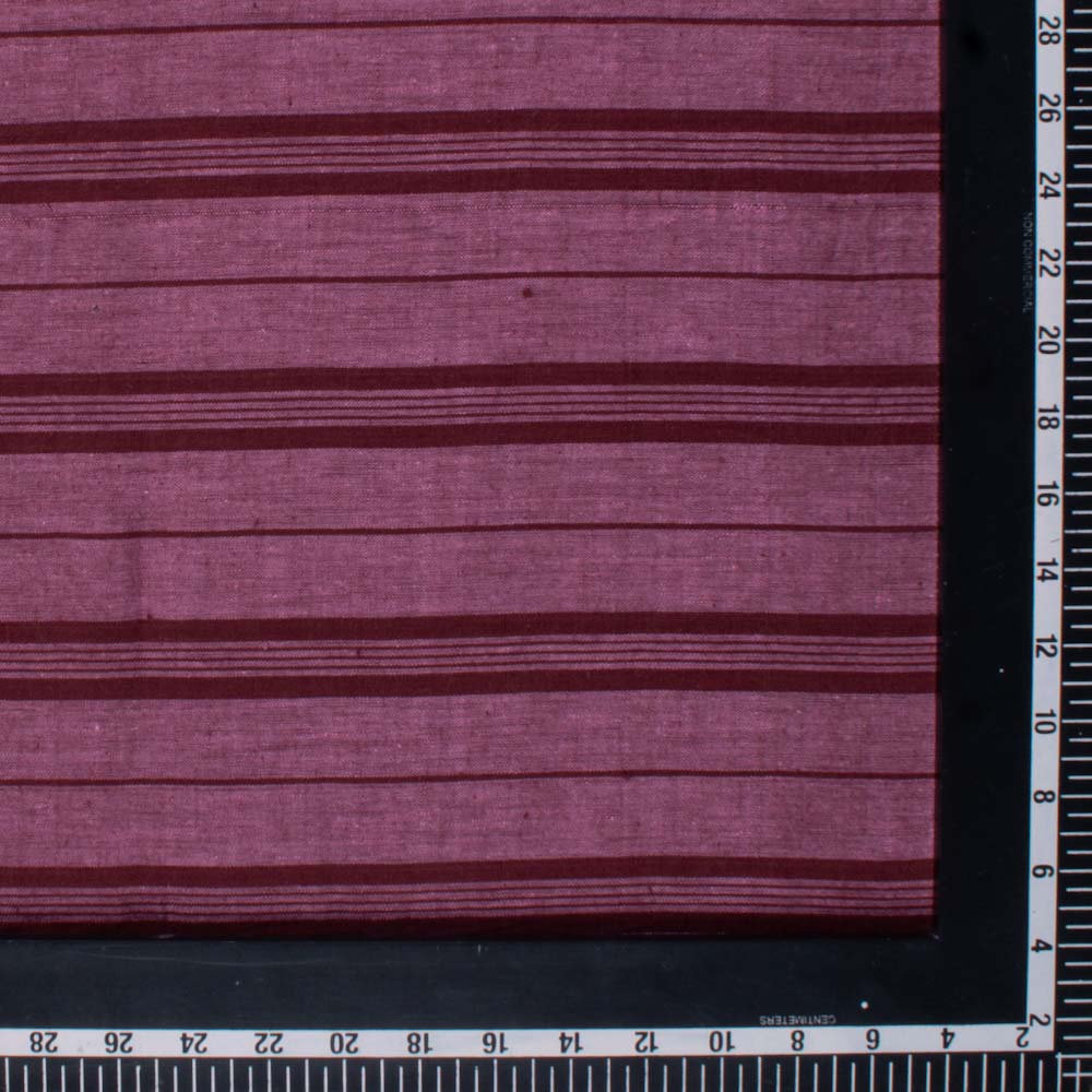 STRIPE PINK PURE COTTON 98 GSM HANDWOVEN FABRIC 232