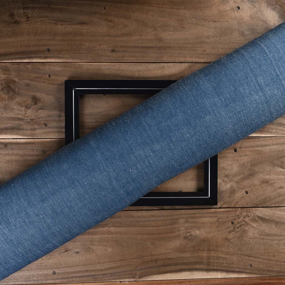 Denim Twill Royal Blue Khadi Cotton 175 GSM Handwoven Fabric