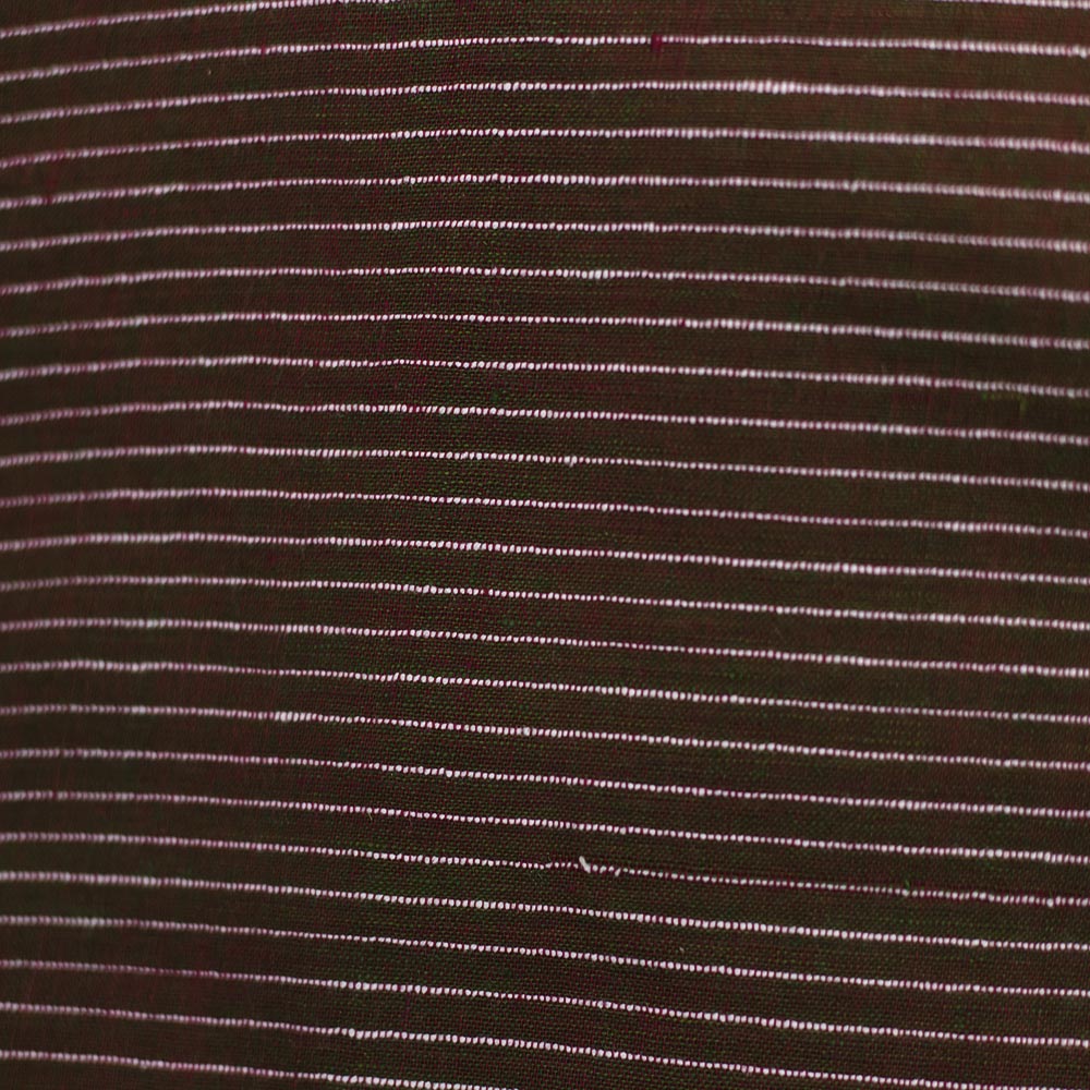 STRIPE DARK BROWN PURE COTTON 70 GSM HANDWOVEN FABRIC
